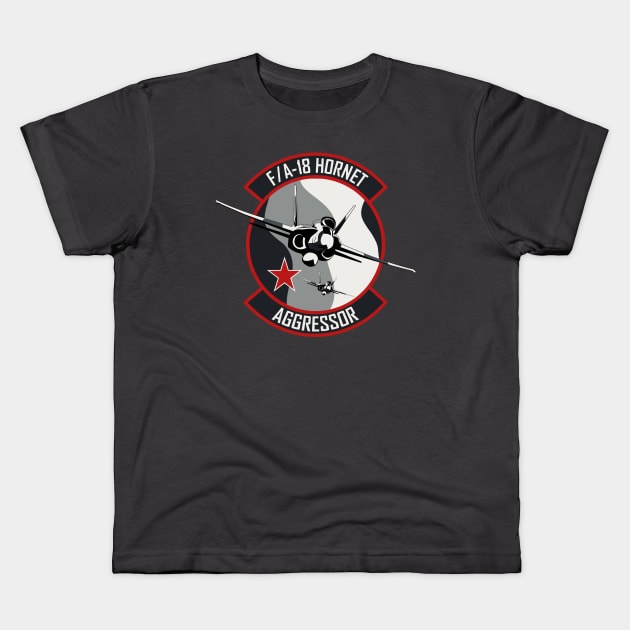 F/A-18 Hornet Aggressor Kids T-Shirt by TCP